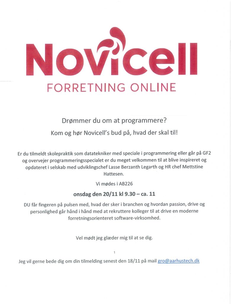 Novicell indbydelse